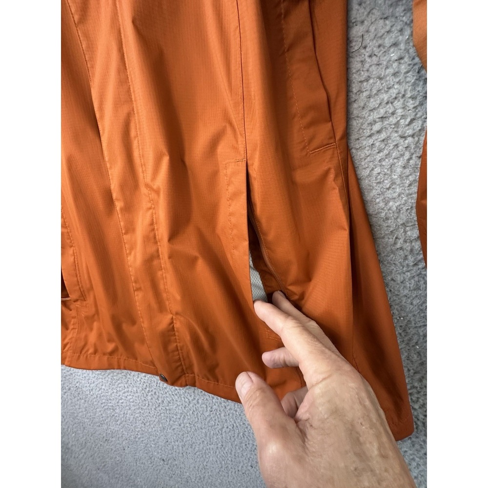REI Co-op Rainier Rain Jacket Womens Small Orange Hydrowall 2.5 Layer Hooded - Picture 2 of 14